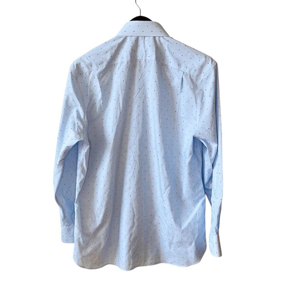 Lot of 3 Button Up Dress Shirts Mens Large Blue 100% Cotton Long Sleeves - Picture 11 of 13